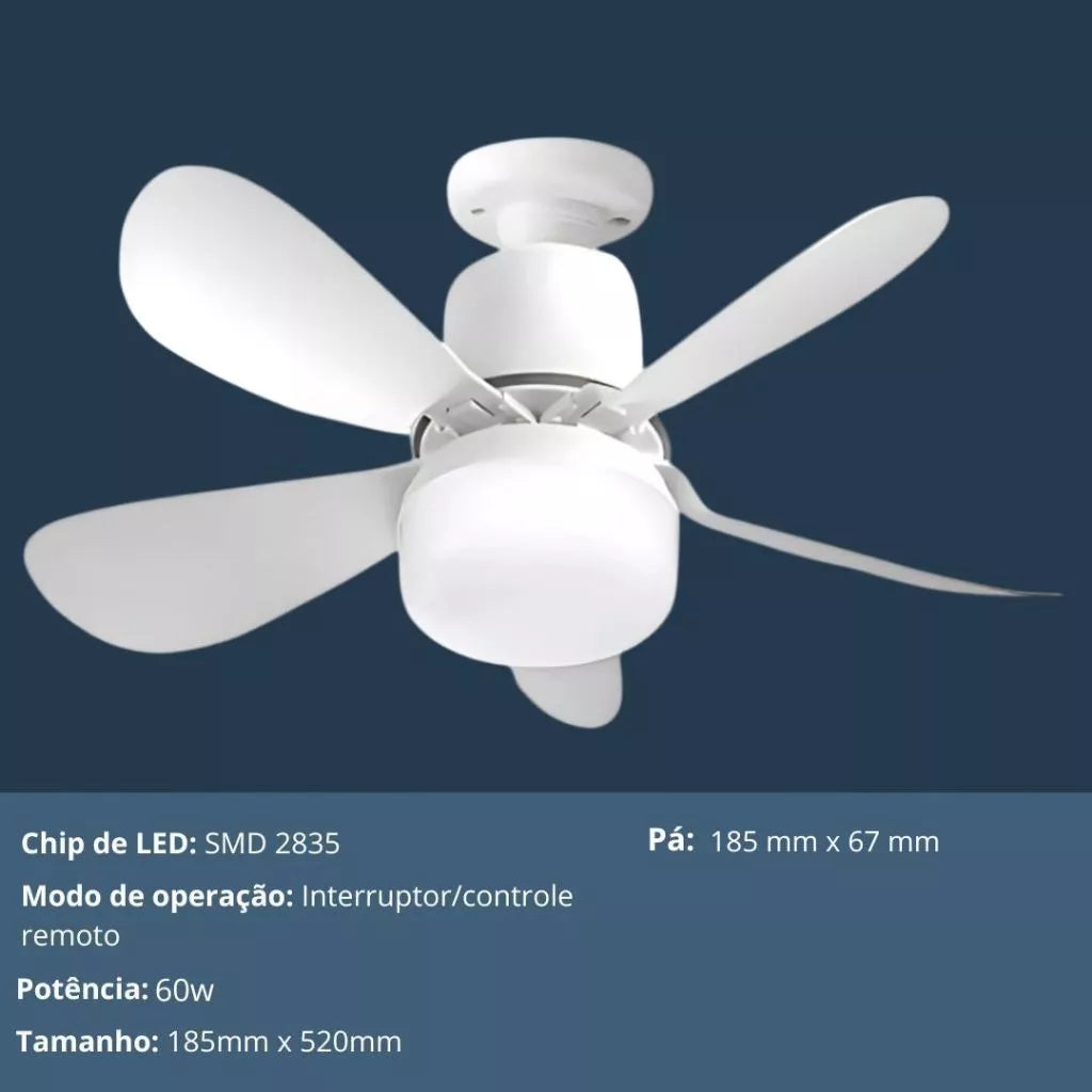 Ventilador de Teto Brisa Fácil (COM LED E CONTROLE REMOTO)