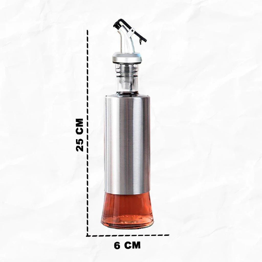 KIT 2 GALHETEIROS ELEGANCE - PORTA AZEITE C/ DOSADOR INOX 300ML - Loja Relâmpago