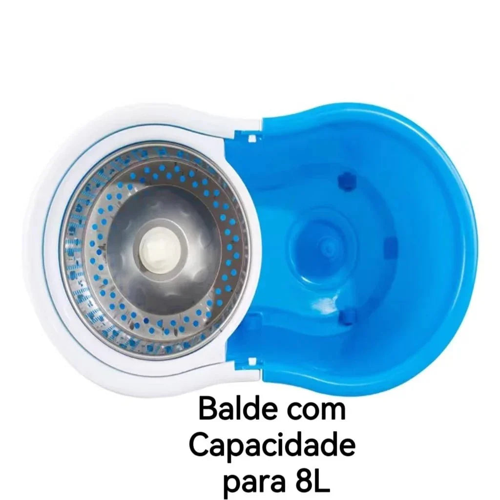 Mop Giratório C/ Balde de Aço Inox - Loja Relâmpago