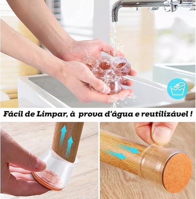 Protetor de Piso Para Moveis em Silicone - ProtectPé®