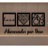 Kit de quadros decorativos com frase inspiradora