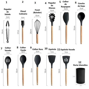 Kit Talheres de Silicone Giullia C/12 Peças - Loja Relâmpago 