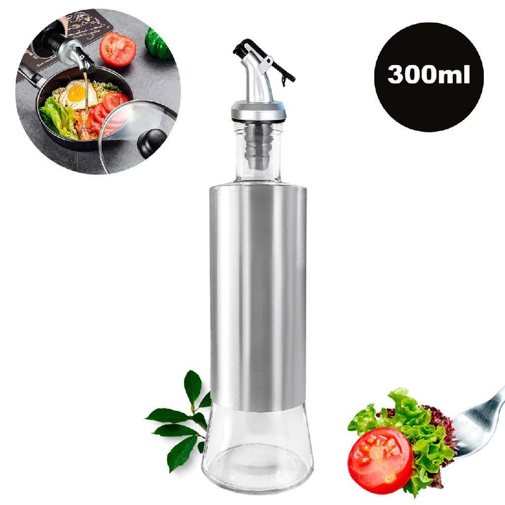KIT 2 GALHETEIROS ELEGANCE - PORTA AZEITE C/ DOSADOR INOX 300ML - Loja Relâmpago 