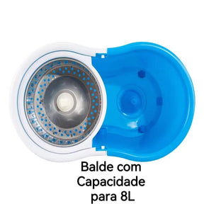 Mop Giratório C/ Balde de Aço Inox - Loja Relâmpago 